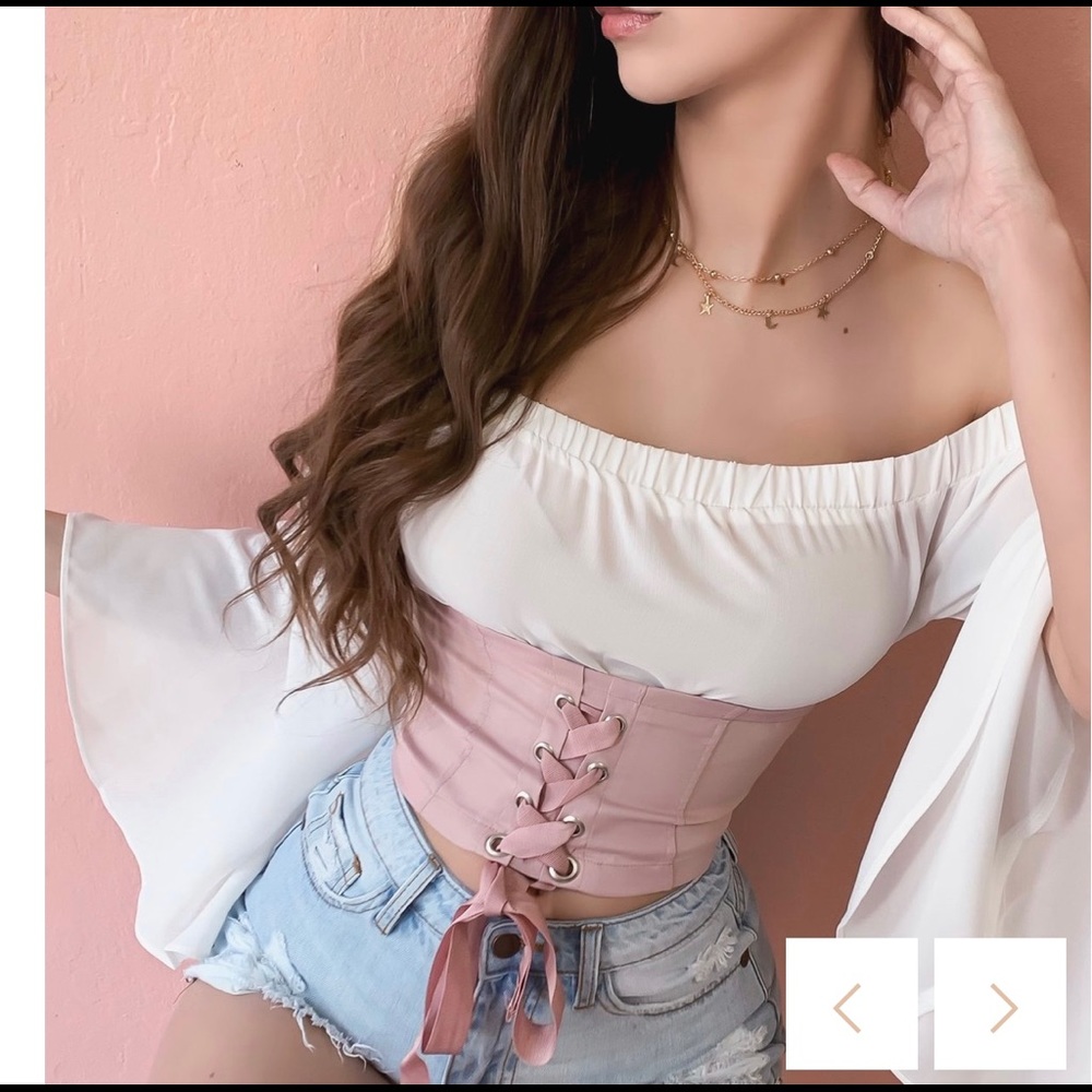 Off shoulder corset top